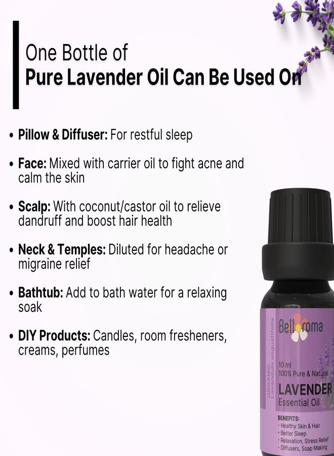 Belloroma Undiluted Lavender Essential Oil – For Skin Care, Deep Sleep, Healthy Hair Growth | Therapeutic Grade | 10ml - Image 4
