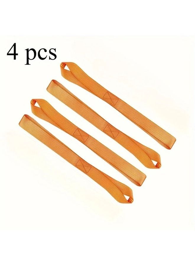 أربع قطع من رباطات الحلقة البرتقالية الثقيلة لربط الدراجات النارية والمركبات الرباعية والدراجات النقل والأمتعة - Image 1