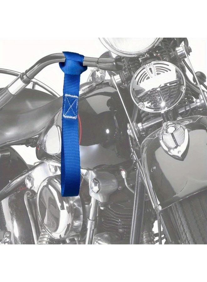 أربع قطع من رباطات الحلقة البرتقالية الثقيلة لربط الدراجات النارية والمركبات الرباعية والدراجات النقل والأمتعة - Image 3