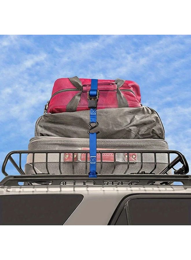 أربع قطع من رباطات الحلقة البرتقالية الثقيلة لربط الدراجات النارية والمركبات الرباعية والدراجات النقل والأمتعة - Image 4