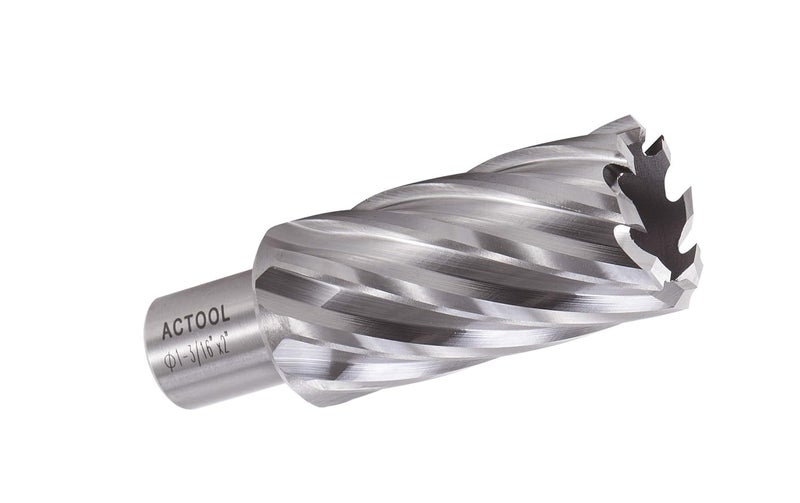 ACTOOL 1-3/16" Diameter × 2" Depth of Cut HSS ANNULAR Cutter with 3/4'' Weldon Shank - Image 1