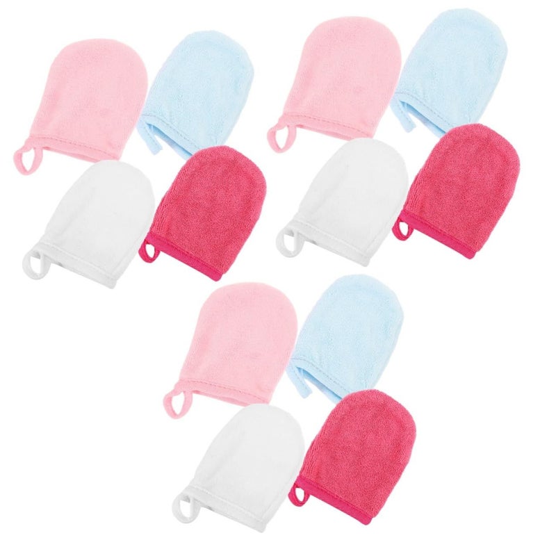 Reusable Facial Gloves For Makeup Removal Overnight Lotion Portable Mitts 12 Pack - Image 2