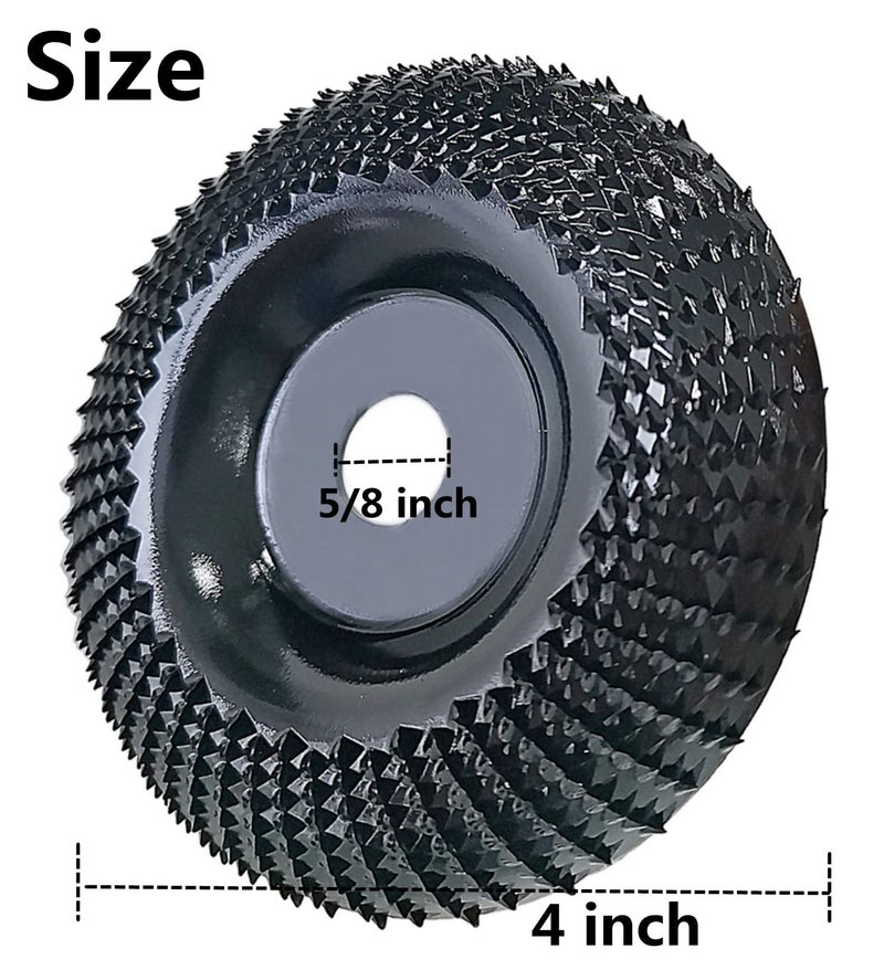 lumfork Wood Carving Disc Grinder Wheel Disc 4 Inch Wood Shaping Wheel Wood Grinding Shaping Disc for Angle Grinders with 5/8” Arbor - Image 5