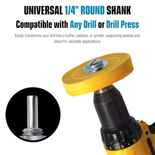 LINE10 Tools Drill Arbor Adapter Mandrel for Buffing and Grinding Wheels, 1/2-inch Diameter - Image 2