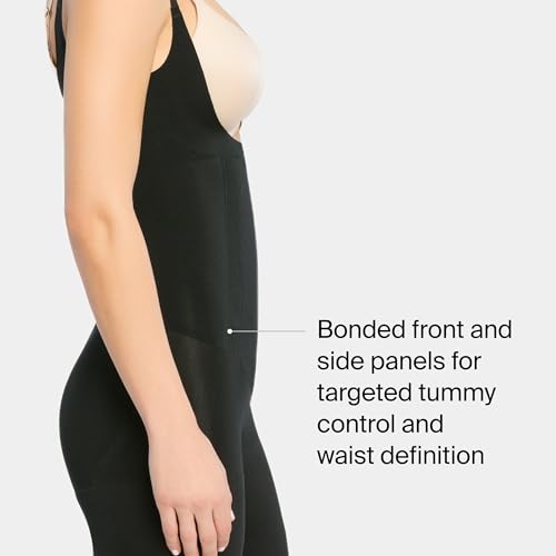 SPANXsculpt OnCore Open-Bust Mid-Thigh Bodysuit - Powerful Compression Body Shaper - Comfortable Shapewear - Adjustable Straps - Very Black - Small - Image 3
