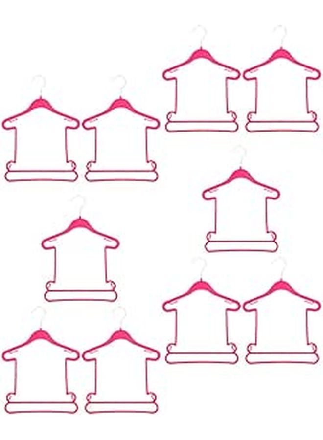 10pcs Pink Plastic Swimwear Display Hangers Body Shape Design Wardrobe Organizer - Image 1