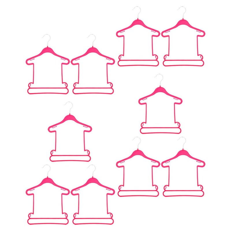 10pcs Pink Plastic Swimwear Display Hangers Body Shape Design Wardrobe Organizer - Image 2