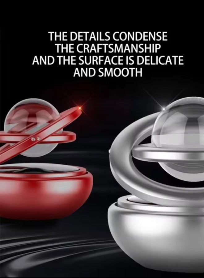 Car Air Freshener Solar Energy, Car and Home Interior Decoration Accessories Rotating Solar Powered Aromatherapy Diffuser(Golden) - Image 5