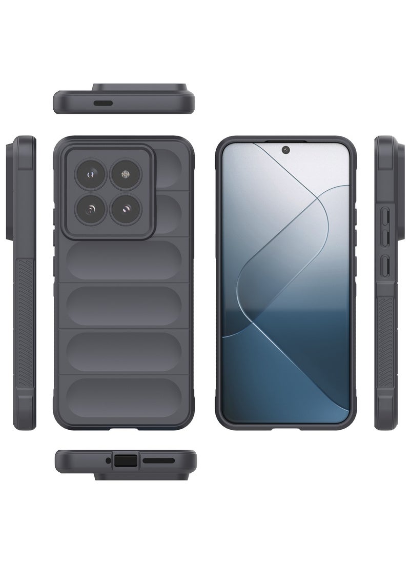 جولدن ماسك - شاومى 14 برو(Xiaomi 14 Pro) جراب ماجيك كيس كفر حماية للهاتف - (رمادى داكن) - Image 1