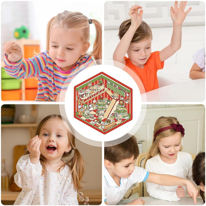 Christmas House Stickers, Miniature Cartoon Scene Stickers, Stackable Holiday Room décor Stickers, Christmas Stickers for Walls and, Make-Your-own Christmas Scene s for Walls, Desks, Window - Image 5
