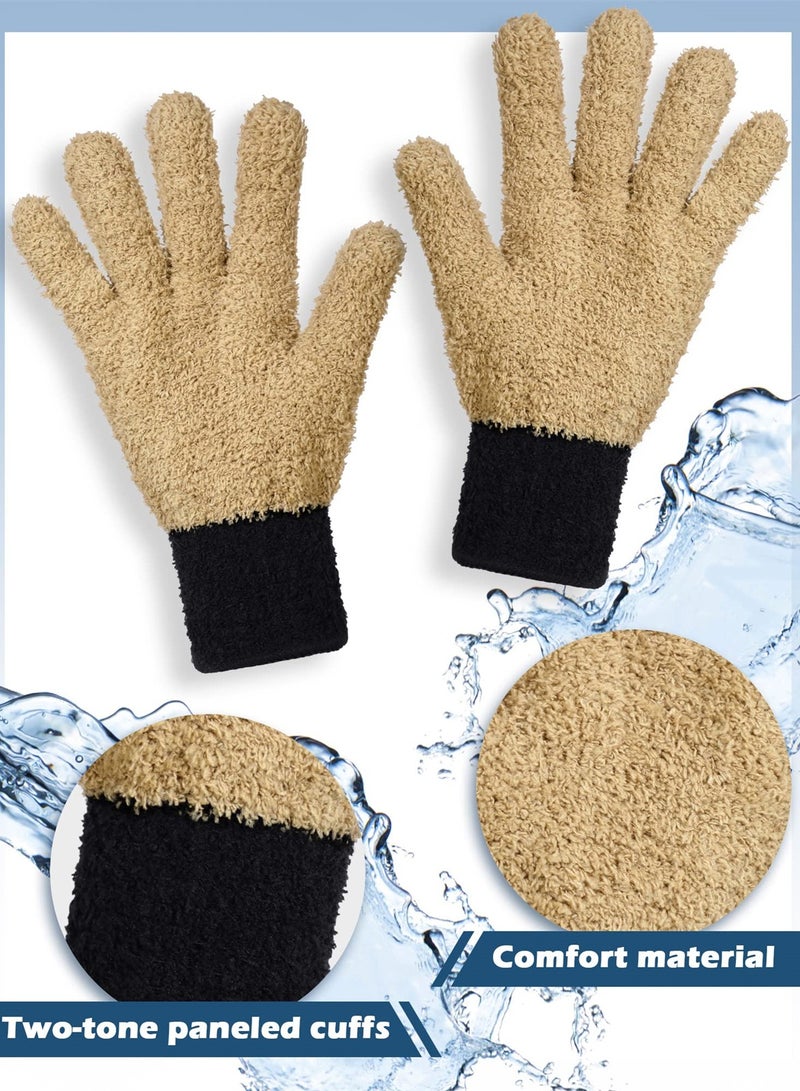 SYOSI Reusable Microfiber Dusting Gloves for Efficient House, Kitchen, and Car Cleaning, Ideal for Plants, Windows, Blinds, Shutters, 3 Pairs  - Image 4