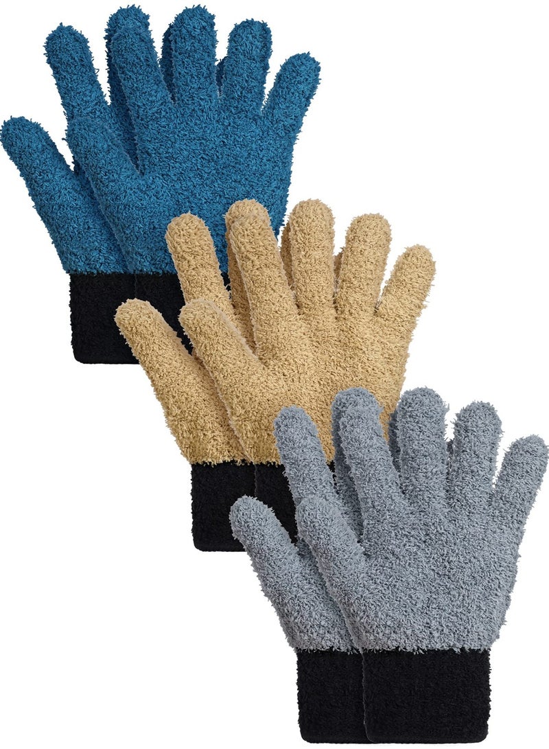 SYOSI Reusable Microfiber Dusting Gloves for Efficient House, Kitchen, and Car Cleaning, Ideal for Plants, Windows, Blinds, Shutters, 3 Pairs  - Image 1