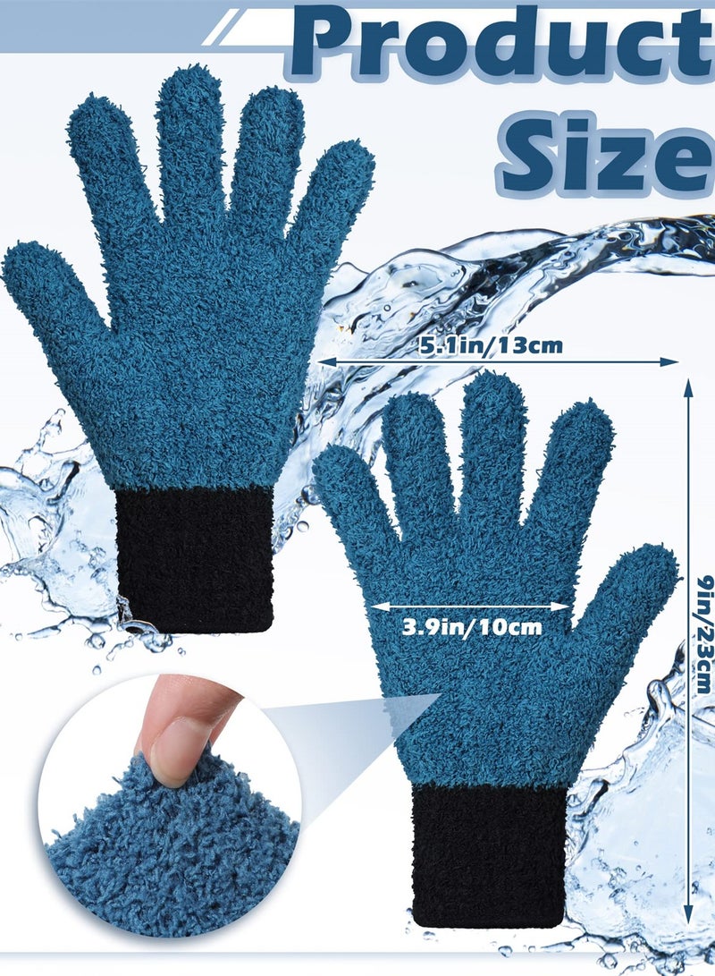 SYOSI Reusable Microfiber Dusting Gloves for Efficient House, Kitchen, and Car Cleaning, Ideal for Plants, Windows, Blinds, Shutters, 3 Pairs  - Image 3