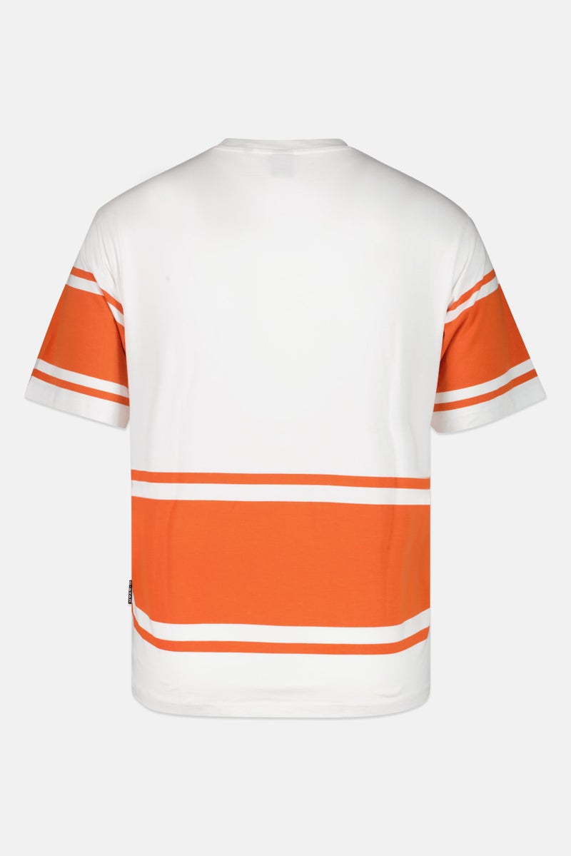 G-Star RAW تي شيرت رجالي بأكمام قصيرة وياقة دائرية، مخطط، متعدد الألوان - Image 3