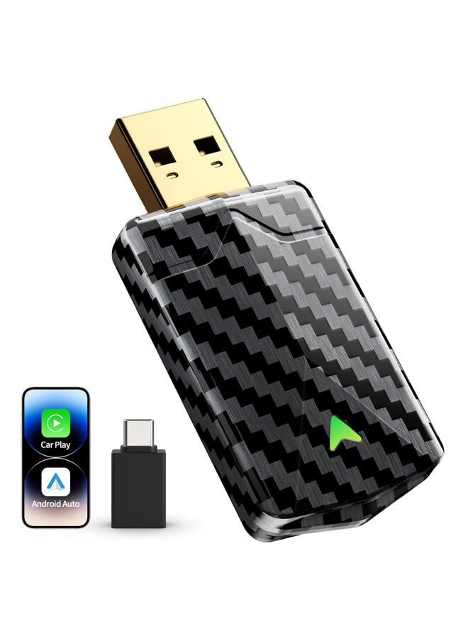 PTGTO Mini Wireless CarPlay Adapter for iPhone & Android Auto (2025 Upgrade), No Delay, Fast & Stable Connection, Plug & Play, Converts Wired to Wireless Carplay Dongle for 2016+ Cars, USB-A/Type-C Port - Image 1