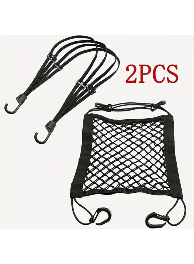 2 Pack Heavy Duty Elastic Bungee Cords with Adjustable Hooks Anti Slip Grip for Motorcycle Bike Helmet Luggage Cargo - Image 2