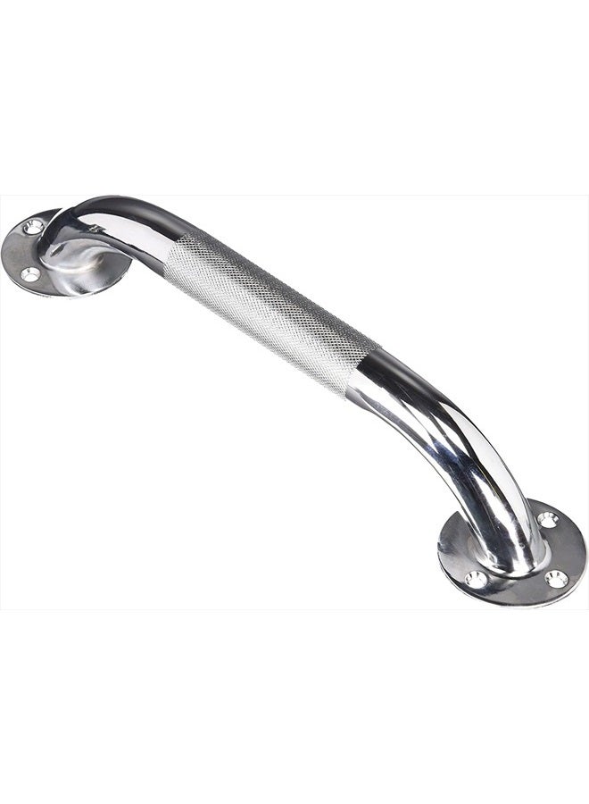 careX Textured Grab Bars For Bathtubs And Showers - Grab Bars For Bathroom Safety - 12 Inch Durable Stainless Steel Shower Handle Serves As Handicap Grab Bar And Elderly Assistance Products  - Image 1