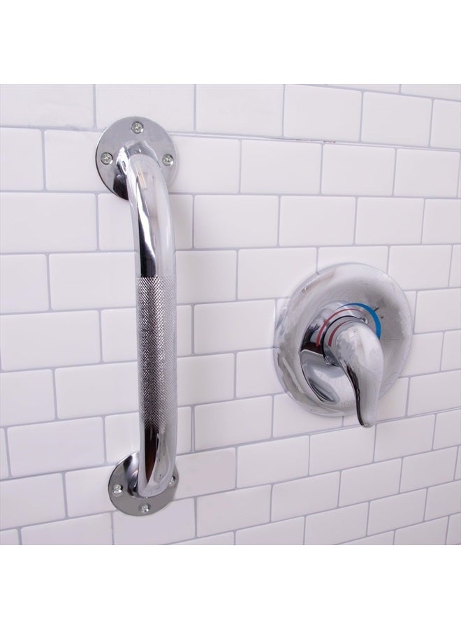 careX Textured Grab Bars For Bathtubs And Showers - Grab Bars For Bathroom Safety - 12 Inch Durable Stainless Steel Shower Handle Serves As Handicap Grab Bar And Elderly Assistance Products  - Image 5