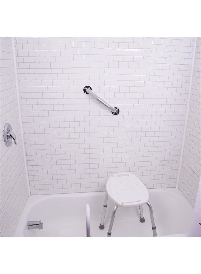 careX Textured Grab Bars For Bathtubs And Showers - Grab Bars For Bathroom Safety - 12 Inch Durable Stainless Steel Shower Handle Serves As Handicap Grab Bar And Elderly Assistance Products  - Image 3