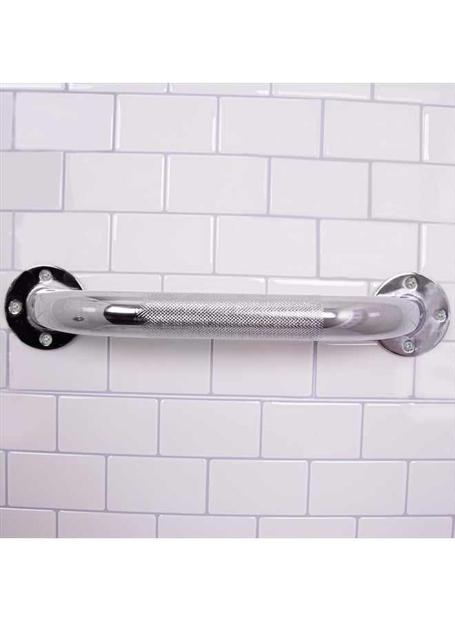 careX Textured Grab Bars For Bathtubs And Showers - Grab Bars For Bathroom Safety - 12 Inch Durable Stainless Steel Shower Handle Serves As Handicap Grab Bar And Elderly Assistance Products  - Image 4