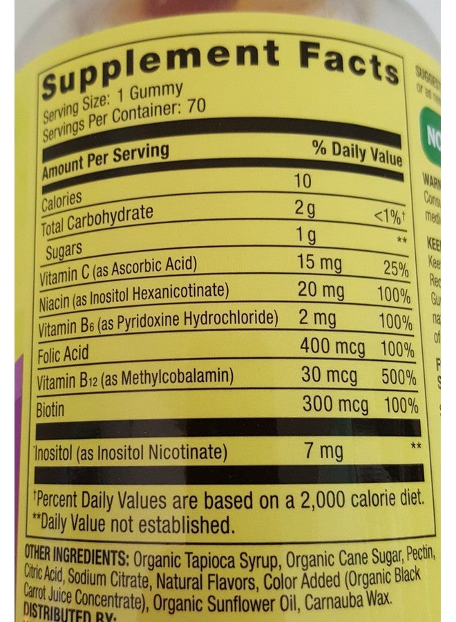 Spring Valley B Complex Supplement Energy Metabolism Support, 70 Vegetarian Gummies - Image 3