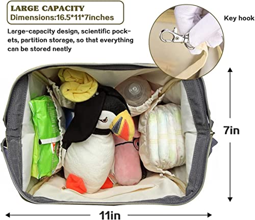 Limhoo Diaper Bag Backpack for Men Dad, Waterproof Large Canvas Camo Nappy Bags, Baby Care Bag (Army Green) - Image 4