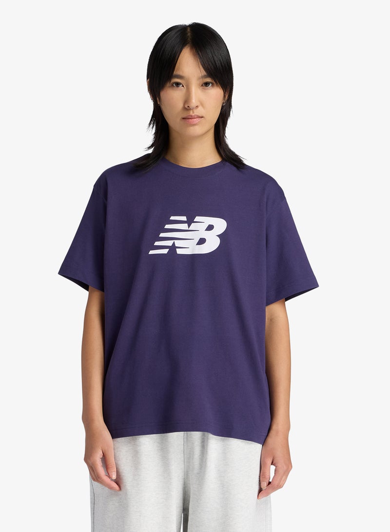 New Balance Jersey Relaxed Logo T-Shirt - Image 1