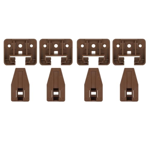 LONTAN 4 Pack Plastic Drawer Slides and Guides Drawer Replacement Part for Center Mount Drawer Slides DGSL01 Plastic Drawer Guides for Dresser - Image 1