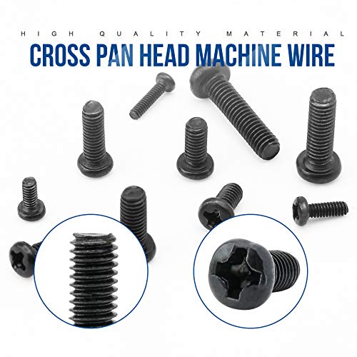NINDEJIN 650 pcs Laptop Screw Kit, Replacement Computer Notebook Miniature Screws, M1.4 M1.7 M2 M2.5 M3 Note PC Motherboard Round Pan Head Phillips Fasteners Set - Image 3
