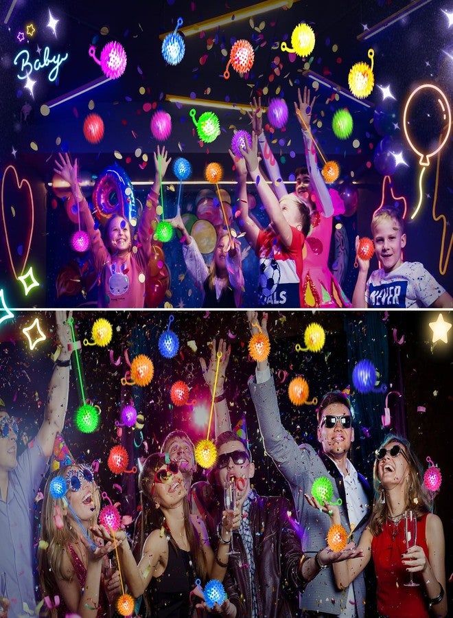 SHQDD 100PCS Light Up LED Bouncy Balls for Toddlers 1-3 Years - Flashing Sensory Toys, Child-Safe Rubber Ball with 6 Colors, Bulk Party Favors & Carnival Prizes for Kids, Stress Relief Toys for Adults - Image 5