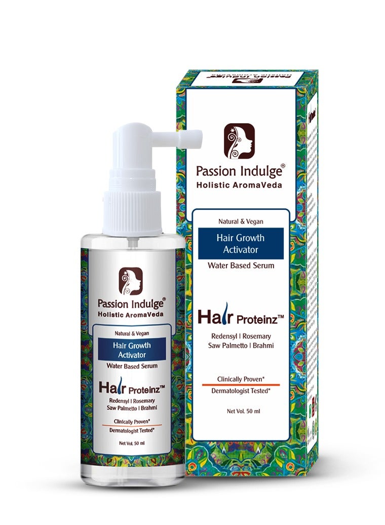 passion indulge سيروم نمو الشعر المتقدم من باسشن إندولج | ريدنسيل + إكليل الجبل، ونخيل الساوا، ومستخلص البراهمي | سيروم لتساقط الشعر ونمو الشعر للرجال والنساء - 50 مل - Image 1