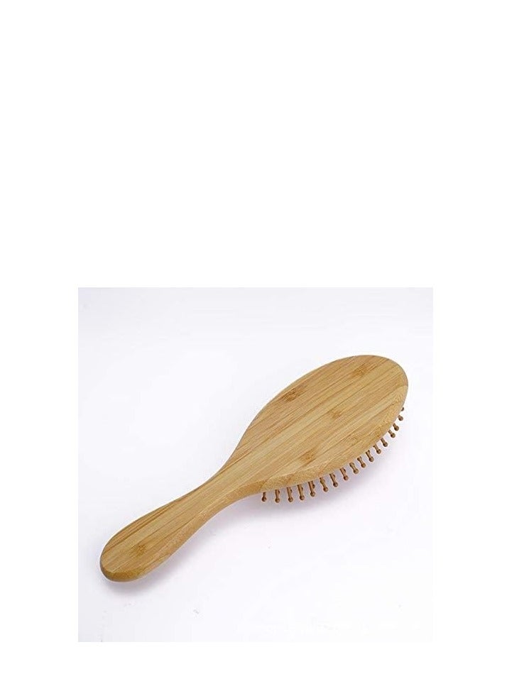فرشاة شعر خشبية من الخيزران لتدليك الشعر من خشب الكرز الطبيعي - مضادة للكهرباء الساكنة وتقلل من خشونة الشعر وتدليك فروة الرأس - Image 3