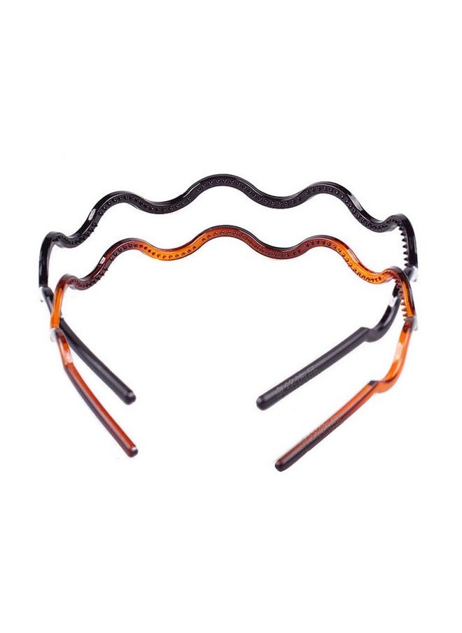 Suoirblss 4 Pcs Plastic Tooth Hair Comb Headband Hard Headbands Hair Band Toothed Headband Women Men Girls Hair Accessory (E)  - Image 2