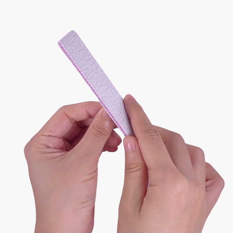 GigaGround 80/80 Grit Nail Files, Emery Boards Nail File for Acrylic and Gel Nails, Coarse Nail File Double Sided 80 Grits Emory Professional Filers Reusable Washable Manicure Square Gray - Image 5