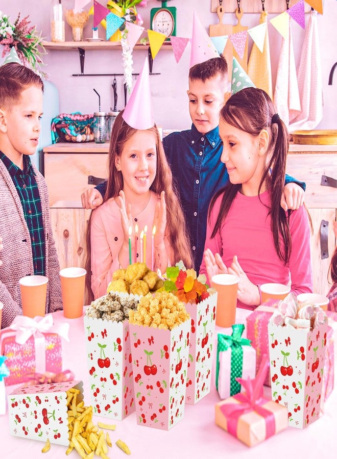 K KUMEED 20 PCS Cherry Party Supplies,Cherry Popcorn Favor Boxes,Summer Fruit Cute Cherry Birthday Decorations Popcorn Bowls Popcorn Buckets Popcorn Bags for Baby Shower Daily Holiday (Small) - Image 5