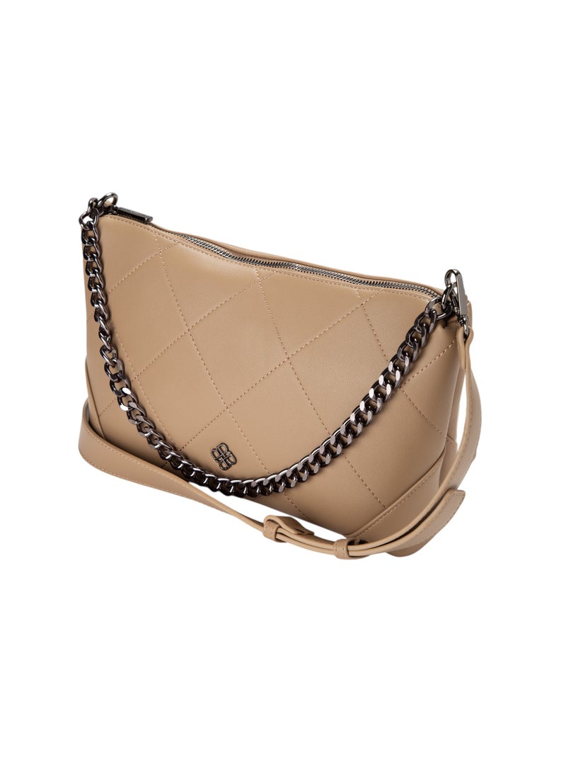 Bata Casual Hobo Bag Beige - Image 3
