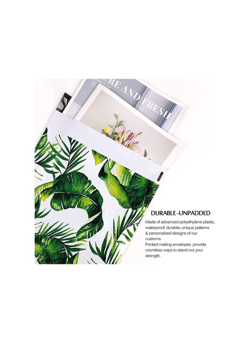 SYOSI Shipping Bags, 10 X 13 Envelopes Plastic Custom Mailing Shipping Bags, Tropical Leaves Poly Mailer Envelope with Self Seal Adhesive Strip - Waterproof (Banana Leaf) 25 Pack  - Image 2