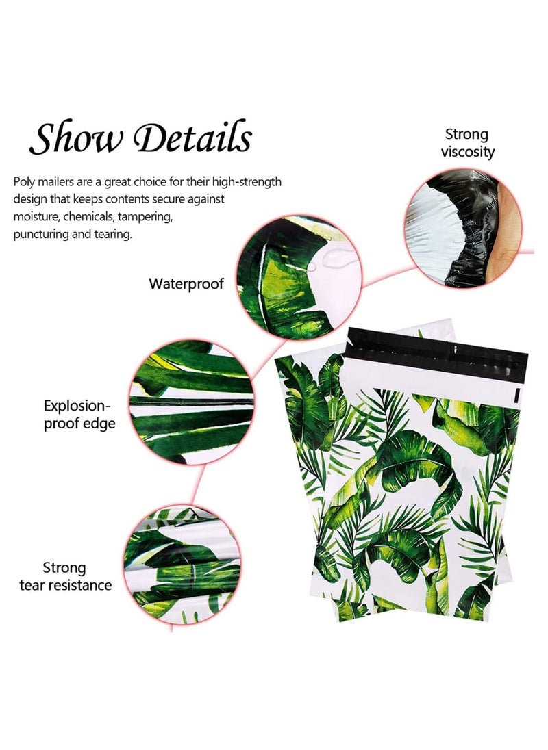 SYOSI Shipping Bags, 10 X 13 Envelopes Plastic Custom Mailing Shipping Bags, Tropical Leaves Poly Mailer Envelope with Self Seal Adhesive Strip - Waterproof (Banana Leaf) 25 Pack  - Image 5