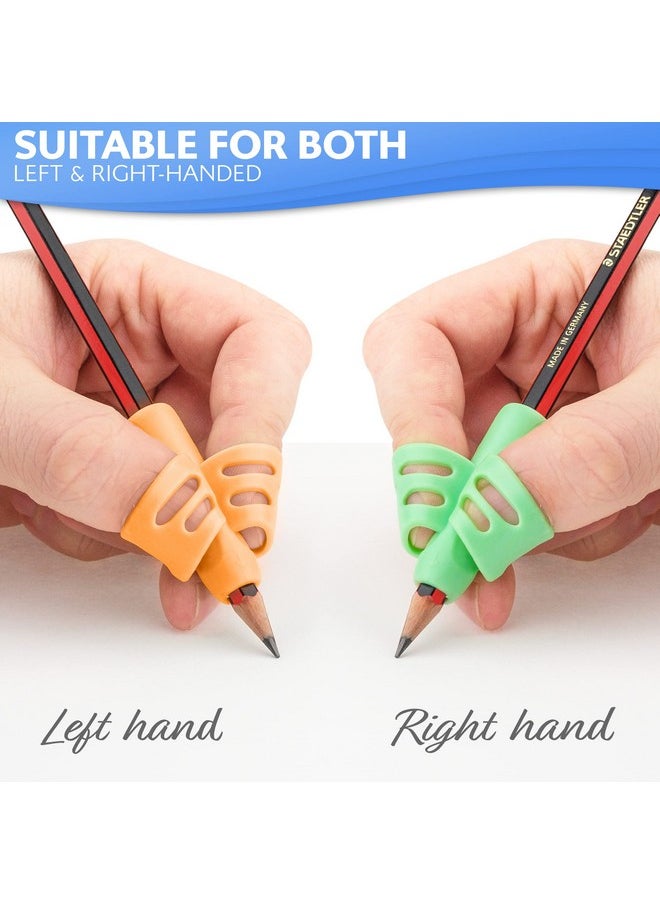 Stylo - Pack Of 6 Pencil Grips For Kids Handwriting Perfect Pencil Holders For Kids Home Schooling And Preschool Writing Tools For Kids Assorted Pen Grips Christmas Gifts (Pack Of 6, Multicolored) - Image 1