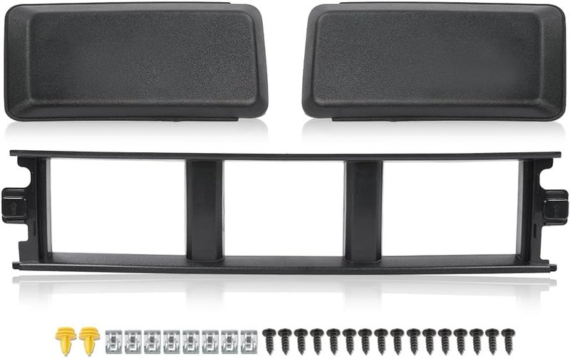 GPLUS Front Bumper Lower Grille Trim Panel Cover & Bumper Guards Pads End Caps Compatible with Ford F150 2018-2020 JL3Z17B968BB Black ABS Plastic - Image 1