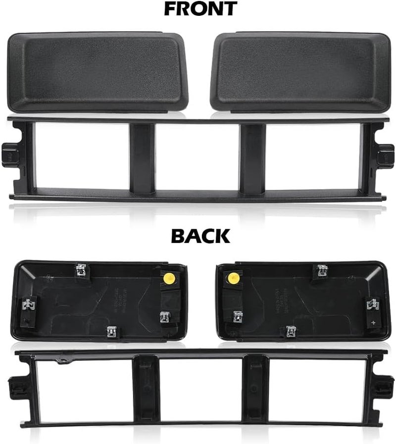GPLUS Front Bumper Lower Grille Trim Panel Cover & Bumper Guards Pads End Caps Compatible with Ford F150 2018-2020 JL3Z17B968BB Black ABS Plastic - Image 4