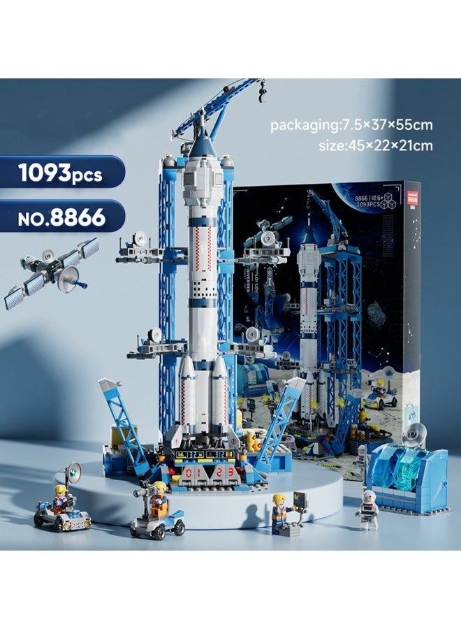 Deluxe Space Rocket 1093pcs Assembly Set Toys, Large Building Block Puzzle Game, Best Learning And Role-Playing, Suitable Gifts For Boys And Girls Over 6 Years Old - Image 2