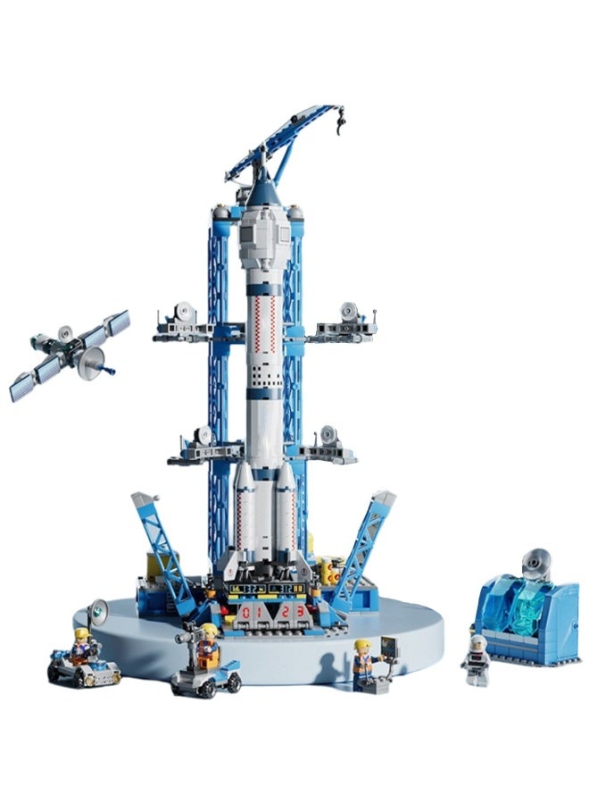 Deluxe Space Rocket 1093pcs Assembly Set Toys, Large Building Block Puzzle Game, Best Learning And Role-Playing, Suitable Gifts For Boys And Girls Over 6 Years Old - Image 1