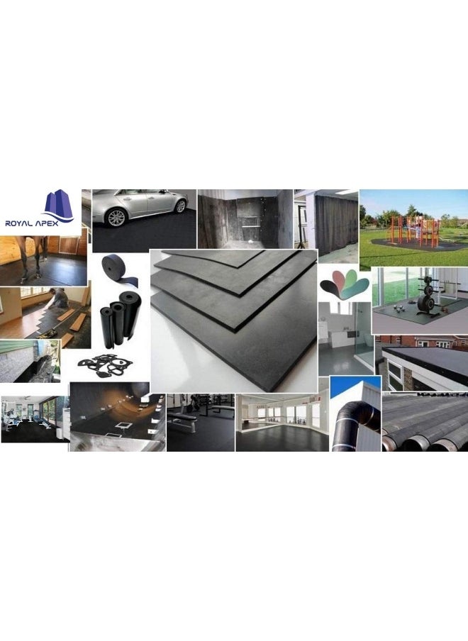 Royal Apex 1 Meter Rubber Sheet 1.2 Width All Purposes Rubber Sheet Solid Rubber Smooth Finish Perfect for Weather Stripping Gaskets Sealing And DIY Projects (4 MM)  - Image 4