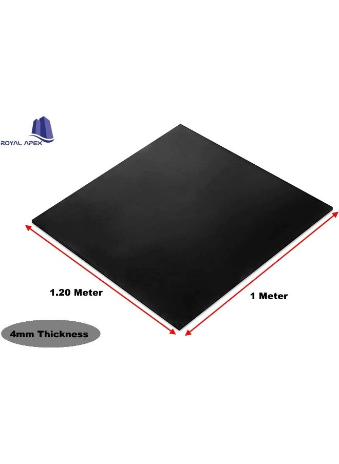Royal Apex 1 Meter Rubber Sheet 1.2 Width All Purposes Rubber Sheet Solid Rubber Smooth Finish Perfect for Weather Stripping Gaskets Sealing And DIY Projects (4 MM)  - Image 2