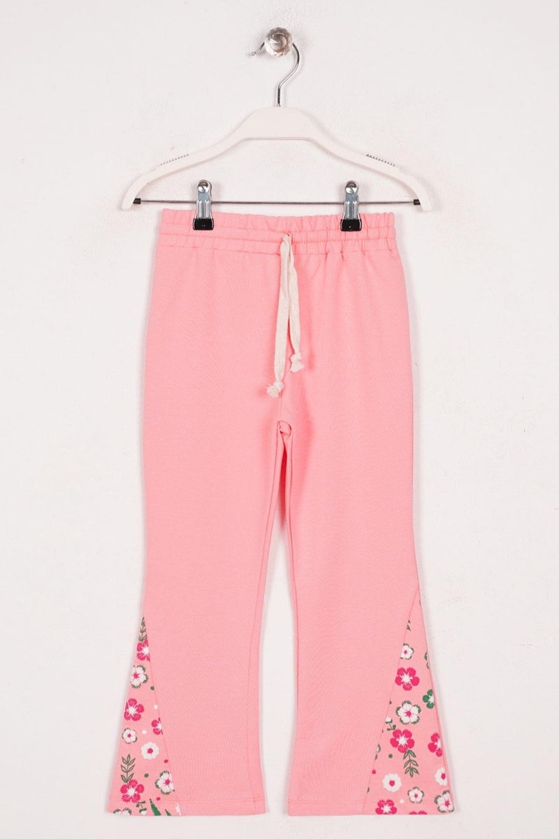 Spanish Leg Rose Color Girl Child Tracksuit Single Bottom