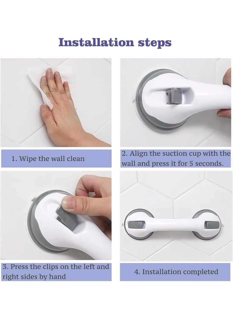 1 Pack Grab Bars for Showers - Shower Handle Strong Suction Shower Bar, Safety Grab Bars for Bathtubs and Showers Chair for Inside Shower Accessories, Bathroom Grab Bar for Seniors, Handicap,Elderly - Image 5