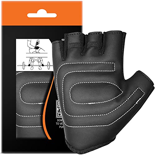 MuscleXP Gear Up Fitness Gym Gloves Heavy Duty, Velcro Wrist Closure, for Weight Training, Cycling, Unisex, Non-Slip, Breathable, Moisture Absorbing, Non-Odor Material (Black),1 Pair (Mat Black) - Image 3