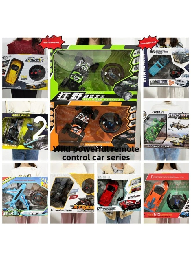 Children's Two-way Four-way Wireless Remote Control Car Racing Sports Car Off-road Vehicle Charging Simulation Model Children's Toy Gift Box-Color:188 Four-way Remote Control Car  - Image 2