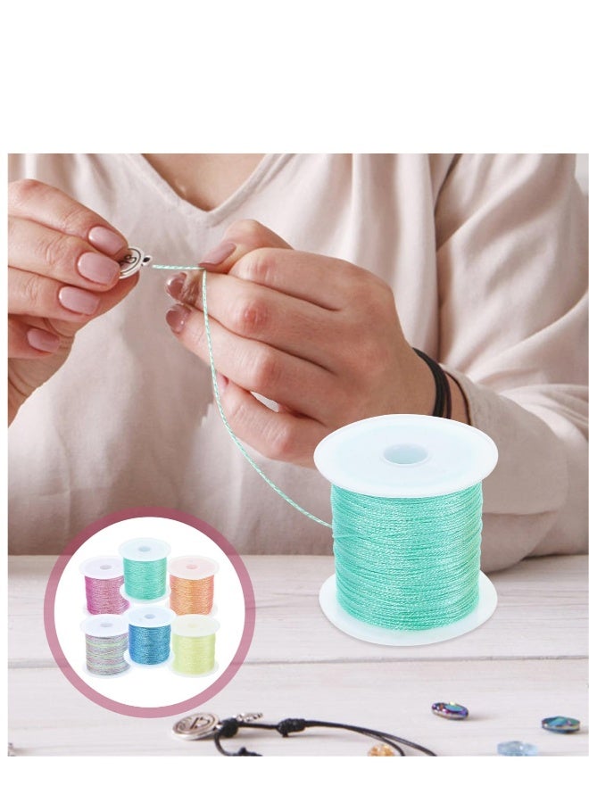 6 Rolls Lanyard For Bracelet Making Waxed Polyester Cord Bracelet Rope Suitable For Jewelry Making DIY Friendship Bracelets - Image 4